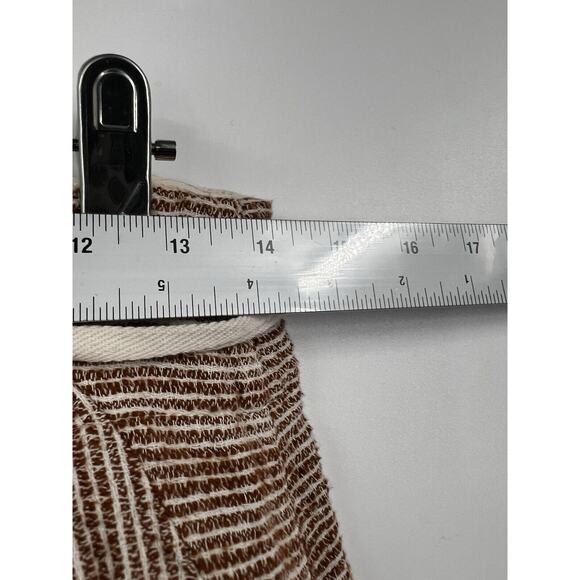 Free People Pants Womens Brown White Light at Sunrise Crop Drawstring Size 6 - Picture 8 of 11